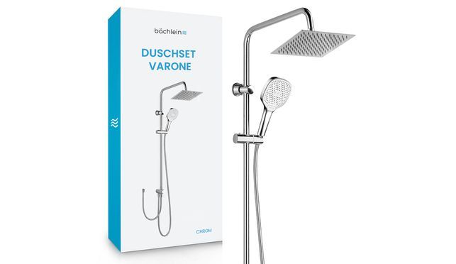 Duschset Varone mit Kopf & Handbrause – Chrom