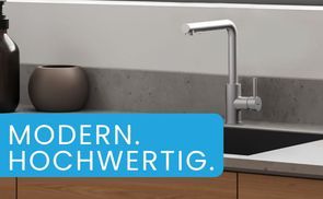 VAKITAP Küchenarmatur Matt Schwarz – Ausziehbarer Sprühkopf, Einhebel-Mischer, Für 1- & 3-Loch Spülen