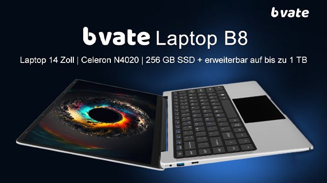 bvate 14 Zoll tragbarer dünner und leichter Laptop
