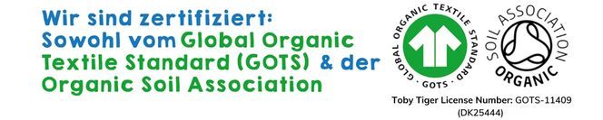 GOTS und SOIL zertifiziert!