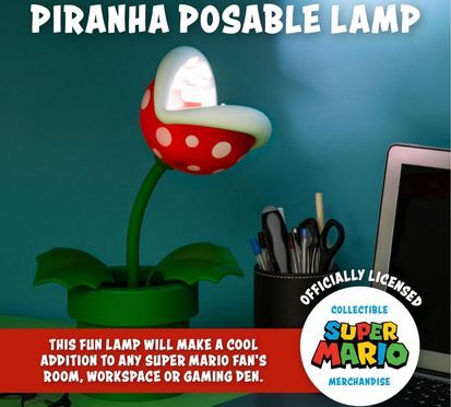 Super Mario Piranha Plant Lampe – Kultiges Gaming Dekolicht