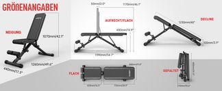 JOROTO MD70 Halterbank Verstelbaar, Multifunctionele Trainingsbank met Maximale Belasting 400KG/880LBS, 8-Weg Rugleuning & 5-Weg Zitting Verstelbaar, Fitnessbank voor Volledig Lichaamstraining