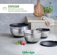 Edelstahl Rührschüssel Mit Deckel – Tiefes Design Gegen Spritzer, Ideal Für Eier, Salate & Backen