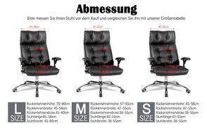 Bitte messen Sie die Größe des Stuhls vor dem Kauf