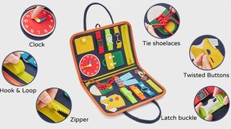 Uping Busy Board Aktivitätsbrett Für Kleinkinder Ab 3 | Montessori Spielzeug Mit Reißverschluss & Schnallen
