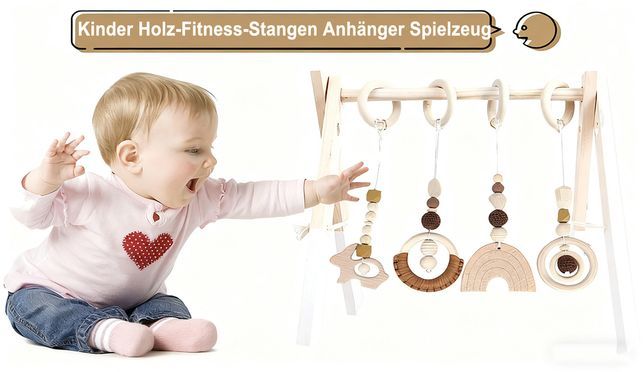 Baby wooden toy pendant