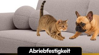 Abriebfester Bouclé Stoff – ideal für Haustiere