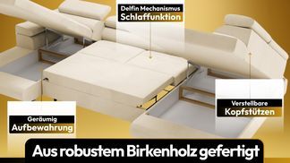 VENUS Ecksofa mit zwei praktischen Bettkästen