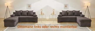 Ottomane links oder rechts montierbar