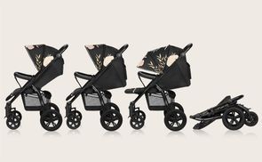 Verstellbare Liegefläche und ausziehbares Verdeck