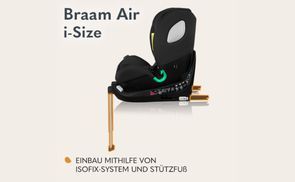Installation mit ISOFIX und Stützfuß