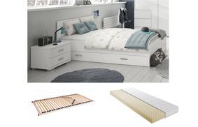 Jugendbett, Bettschubkasten, Nachttisch