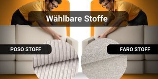 Zwei edle Stoffvarianten zur Auswahl
