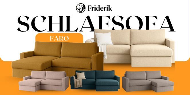 Ecksofa FARO MINI – Kompaktes Design mit praktischer Schlaffunktion