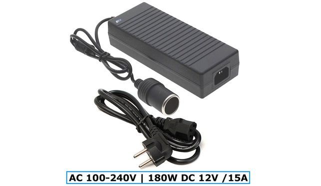 180W KFZ Auto Spannungswandler von AC 100 240V auf DC 12V, 15A