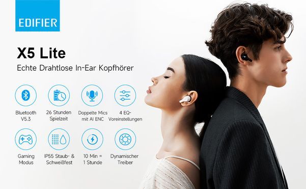 Edifier X5 Lite Echte Drahtlose In-Ear-Kopfhörer