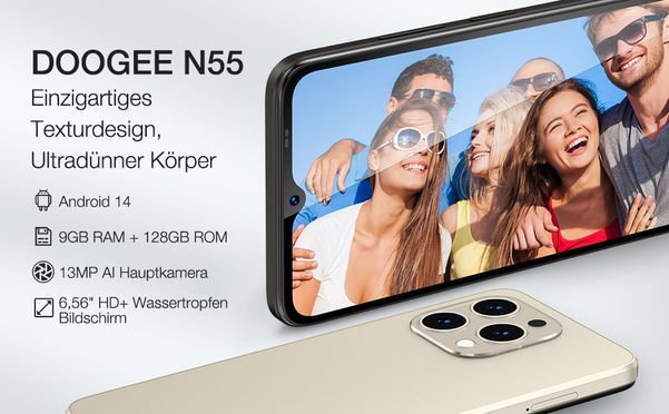 DOOGEE N55 Android 14 Smartphone