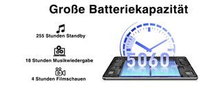 5060mAh Akku,Lange Akkulaufzeit