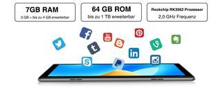 7GB RAM + 64GB ROM + 1TB Erweiterung