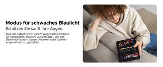 11 Zoll Ultra HD Display und Niedriger Blaulichtmodus