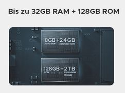 32 GB RAM + 128 GB ROM + 2 TB erweiterbar