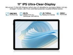 11 Zoll Ultra HD Display und Niedriger Blaulichtmodus
