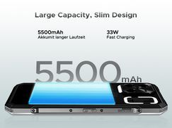 Große Batterie mit 33W Schnellladung