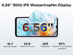 DOOGEE N55 Pro (2024) Smartphone zonder abonnement, 16 GB 256 GB 6,56 inch HD display, Android 14 mobiele telefoon, octa core processor, 13 MP 8 MP AI camera, 5150 mAh, Dual SIM 4G, GPS