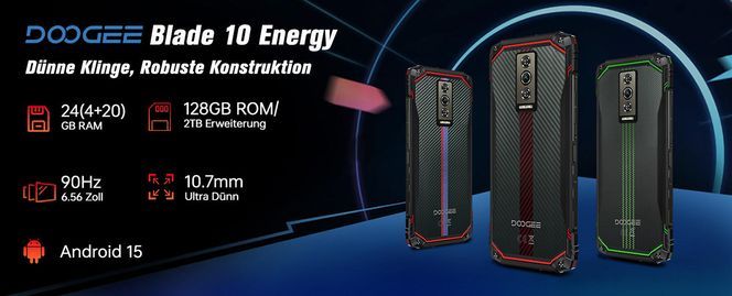 DOOGEE Blade 10 Energy – Outdoor Handy, ultradünn mit nur 10,7 mm