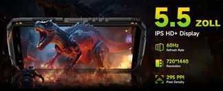 5,5 Zoll HD+ Kratzfester Bildschirm mit 60 Hz