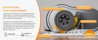 V förmige Anti Tangle Bürste