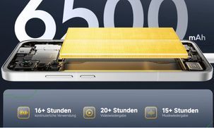 Großer 6500mAh Akku