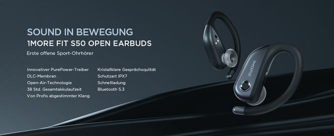 1MORE Fit S50 Open Ear Bluetooth Kabellose Kopfhörer