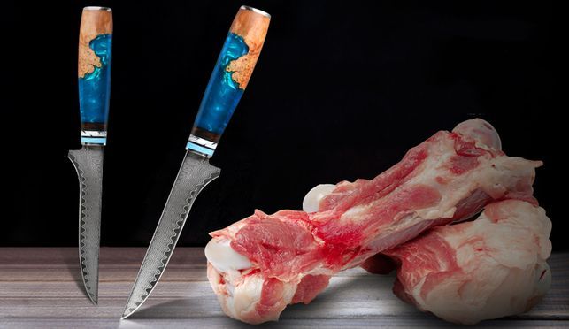 Damast Ausbeinmesser 15cm Klinge aus 67 Lagen echtem Damaststahl