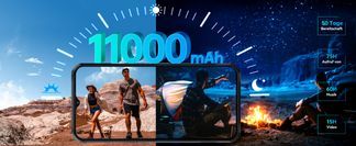 11000mAh Akku + 18W Schnellladung