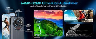 64MP AI Hauptkamera, 32MP Front, 8MP Nachtsicht, 2MP Makro