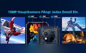 13MP Hauptkamera, 5MP Frontkamera, 2MP Makrokamera