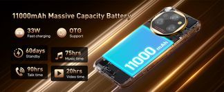 11000mAh Akku & 33W Schnellladung & OTG