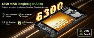 6300 mAh Großer Akku Und OTG