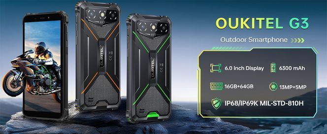 OUKITEL G3 4G Outdoor Handy mit Android 14