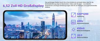 6,52 Zoll HD Display – Klares Alltags Visual
