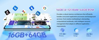 16GB RAM + 64GB ROM & 1TB Erweiterung