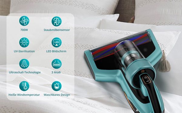 Jimmy BX7 Pro Milbensauger Matratzenreiniger mit Staubmilbensensor