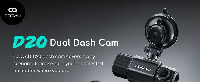 COOAU D20 Dual Dash Cam