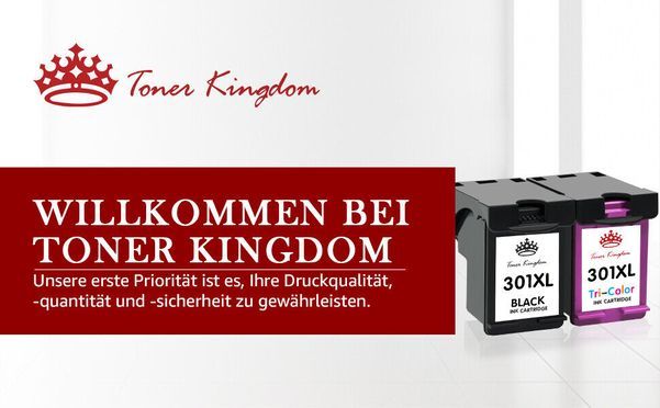 Toner Kingdom Wiederaufbereitet Tintenpatrone als Ersatz für HP 301 XL (Nicht Original)