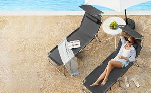 SONGMICS klappbarer Liegestuhl