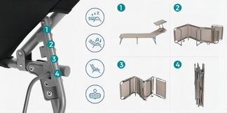 Neigbare Rückenlehne & Klappbares Design