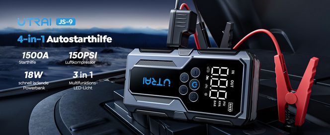 Versatile jump starter with LED function