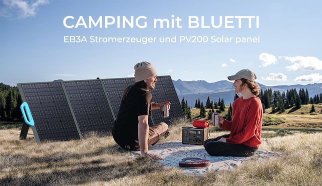 Leistungsstarker und tragbarer Solargenerator für Camping