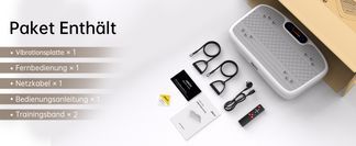 JOROTO JV30 Vibration Plate | Entraînement de tout le corps pour la maison| 9 modes d'agitation | 99 niveaux de vibration | avec bandes de résistance à distance | Capacité de charge